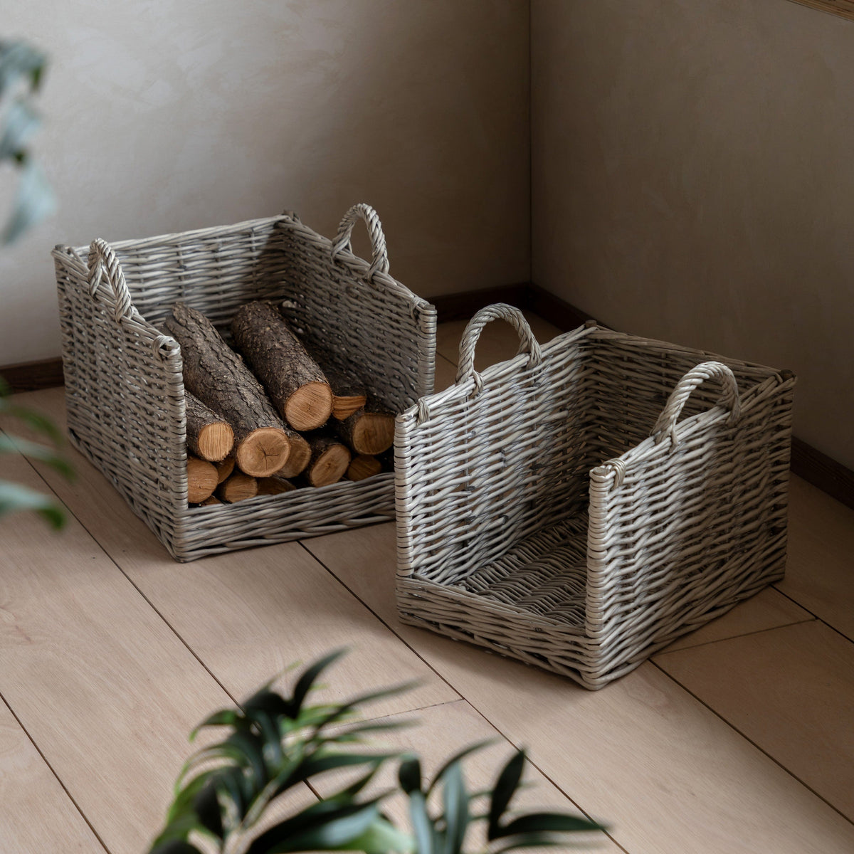 Bodhi Accessories Corte Log Baskets Set of 2 House of Isabella UK