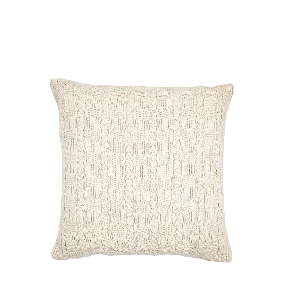 Cotton Cable Cushion Cream.