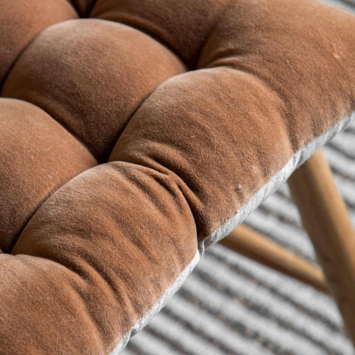 Cotton Velvet Seatpad Tan.