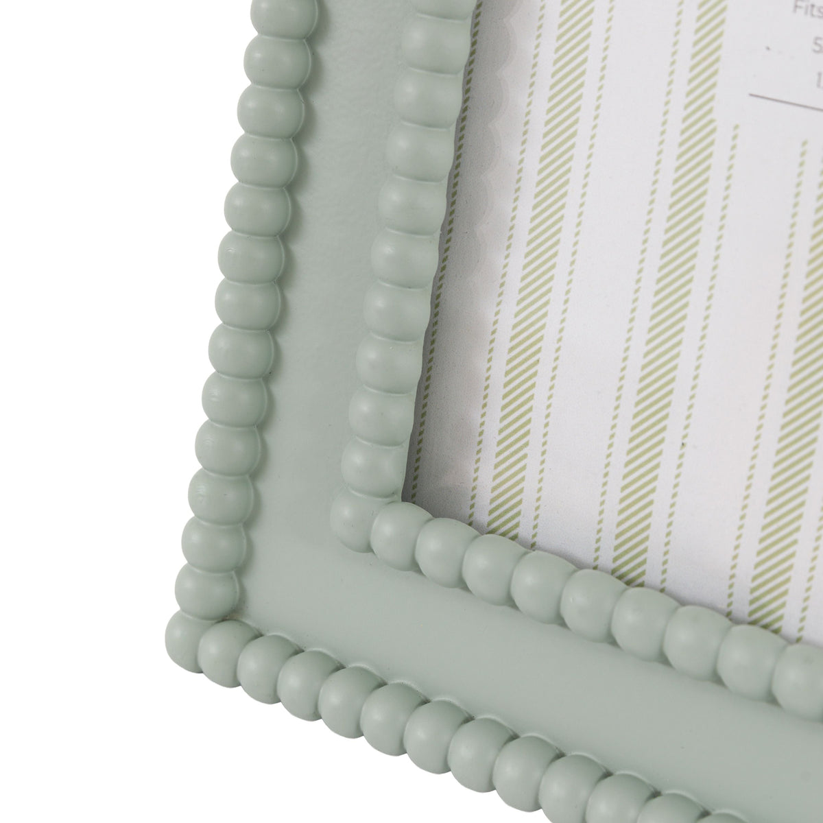 Bodhi Accessories Cove Beaded Photo Frame 7x5 Sage House of Isabella UK