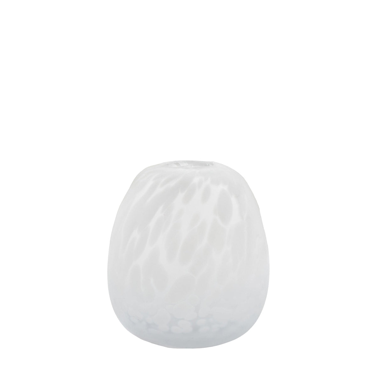Crofthandy Vase Small Frosted White Speck - Small.