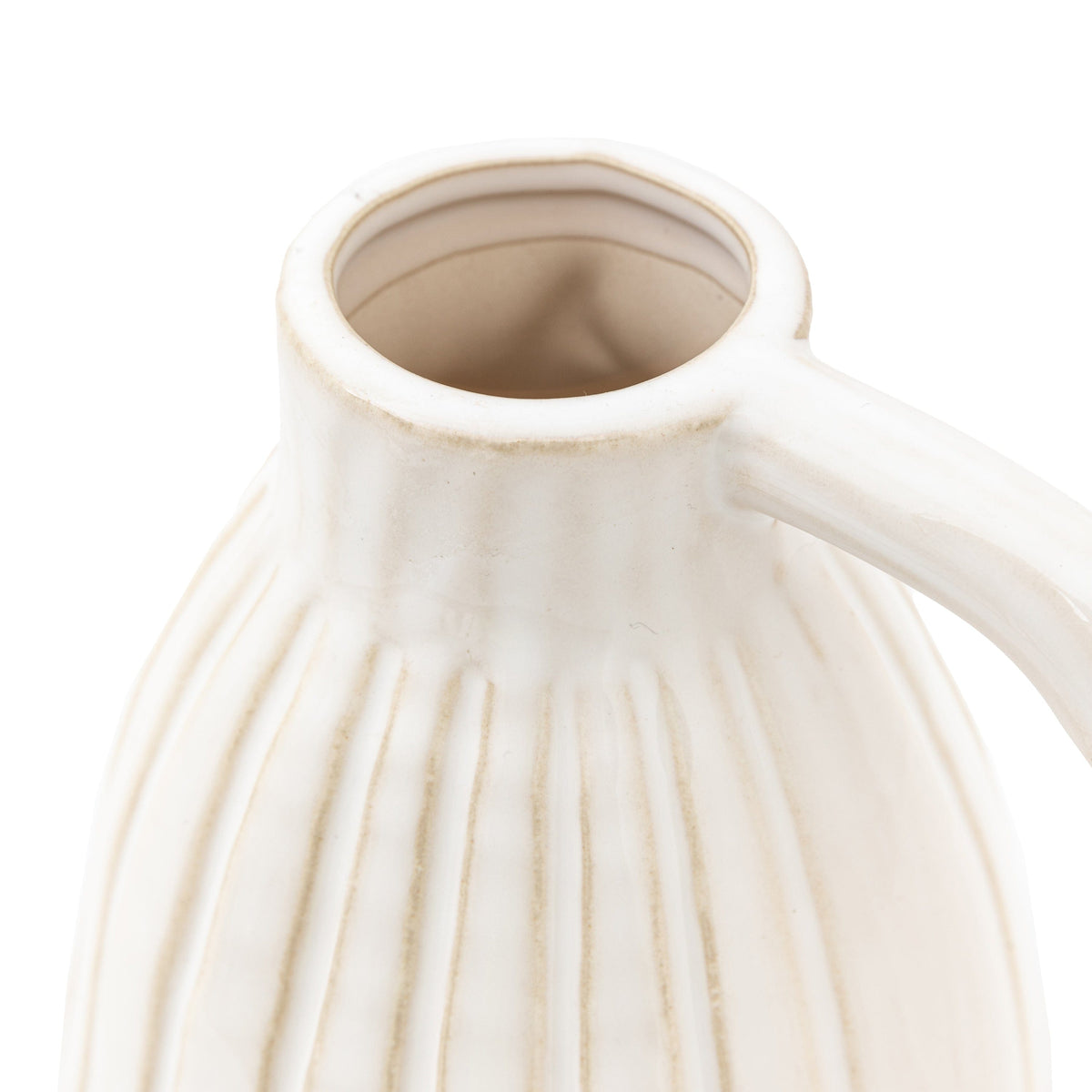 Bodhi Accessories Cromer Ceramic Handled Vase White Small House of Isabella UK