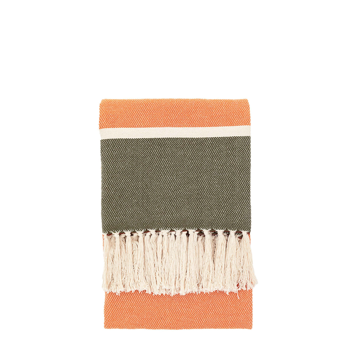 Bodhi Accessories Crosshatch Woven Throw Taupe House of Isabella UK