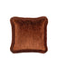 Bodhi Accessories Cut Velvet Fringe Cushion Terracotta House of Isabella UK