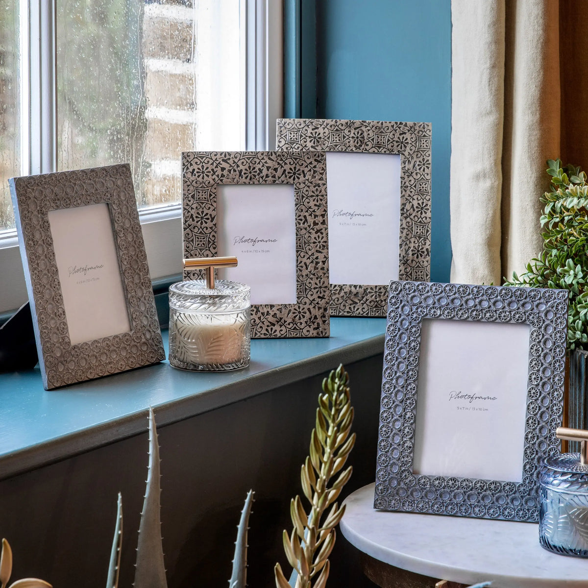 Bodhi Accessories Dacey Photo Frame 5x7 Blue House of Isabella UK