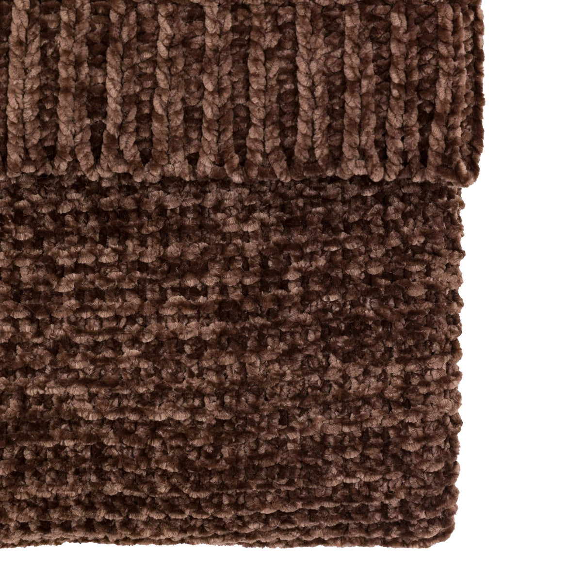 Bodhi Accessories Deco Luxe Chunky Chenille Throw Taupe House of Isabella UK