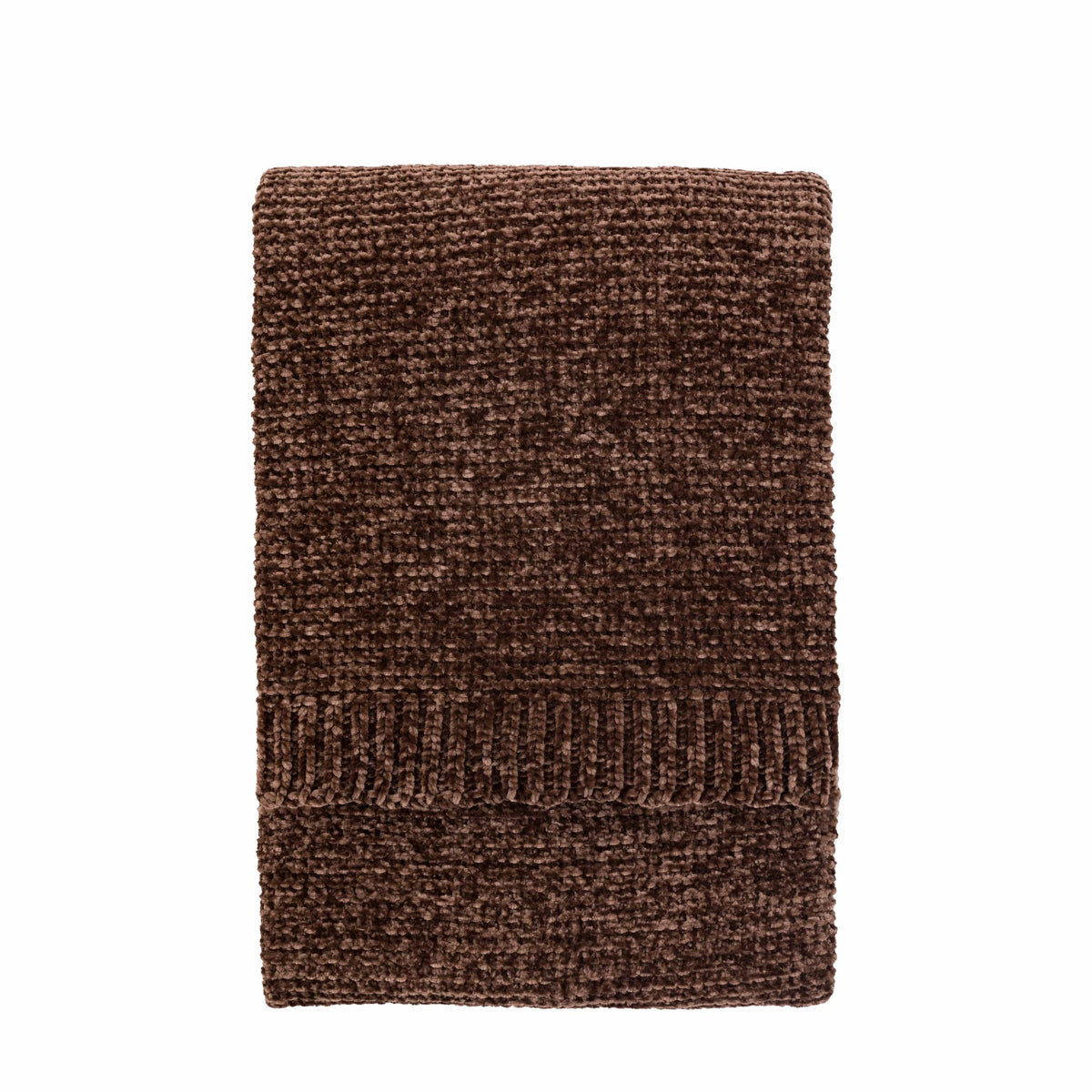 Bodhi Accessories Deco Luxe Chunky Chenille Throw Taupe House of Isabella UK