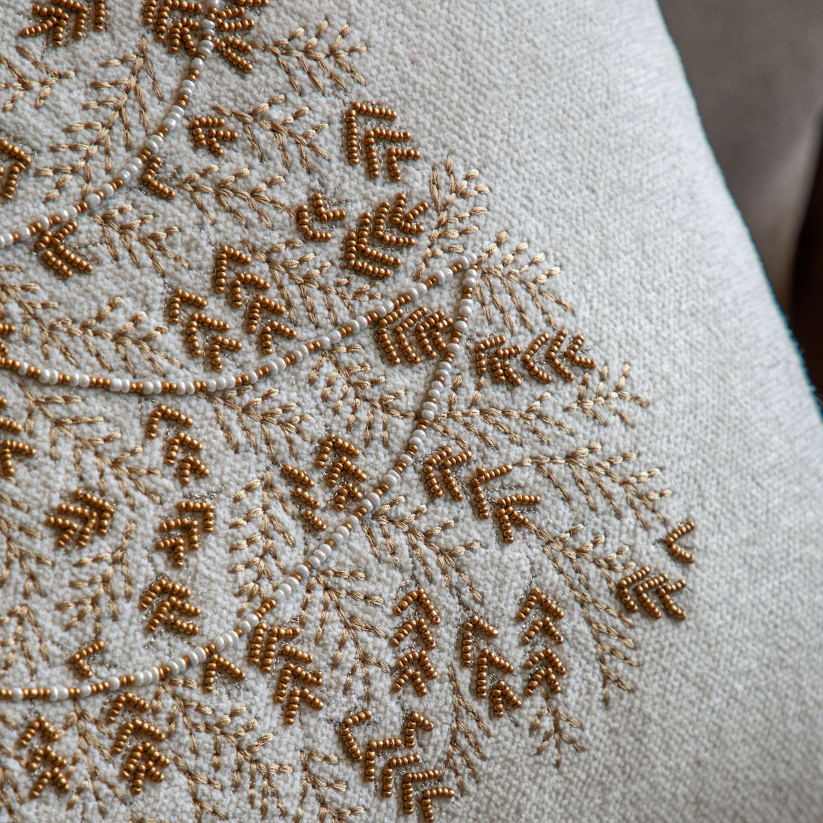 Bodhi Accessories Deco Luxe Embroidered Tree Cushion House of Isabella UK