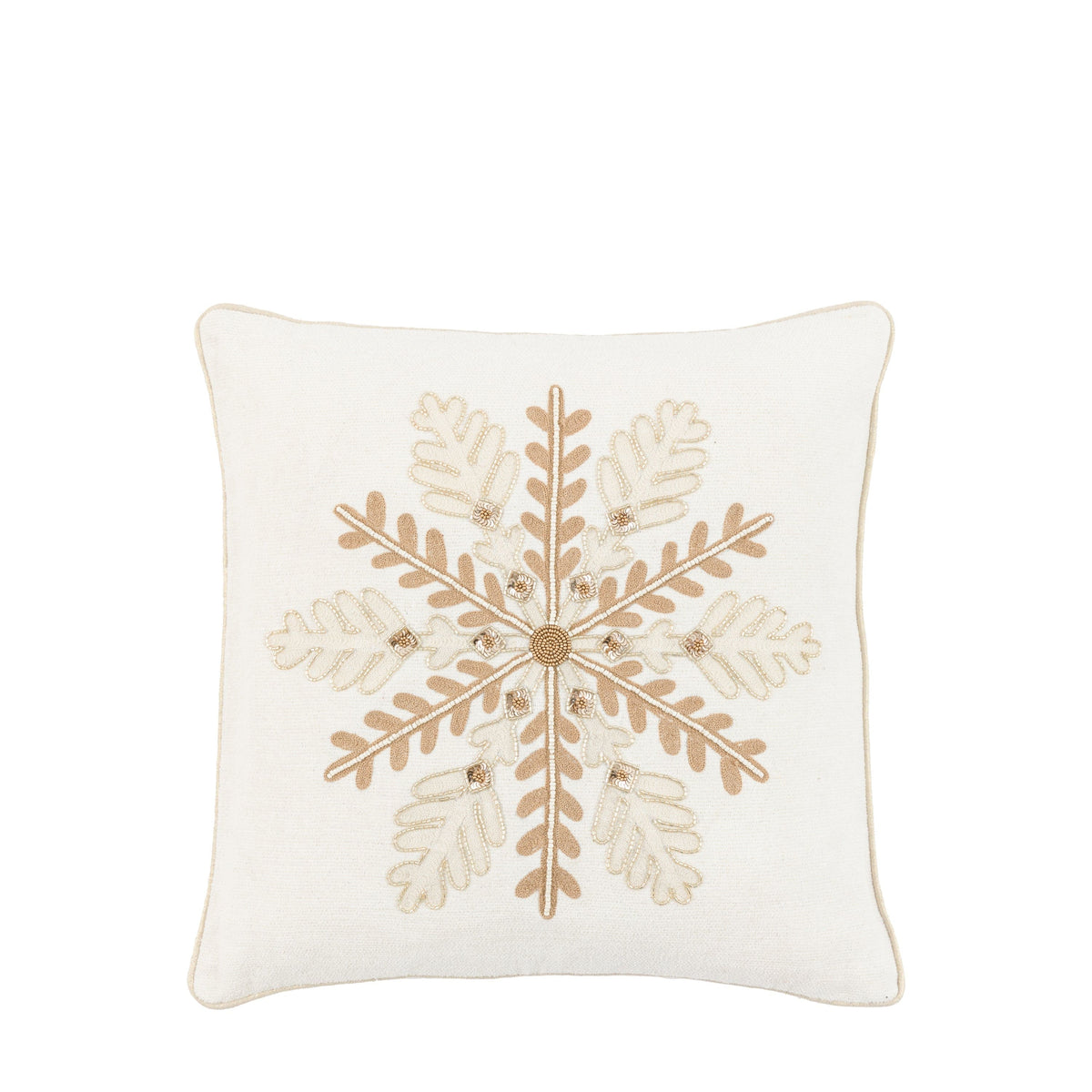 Bodhi Accessories Deco Luxe Snowflake Cushion House of Isabella UK
