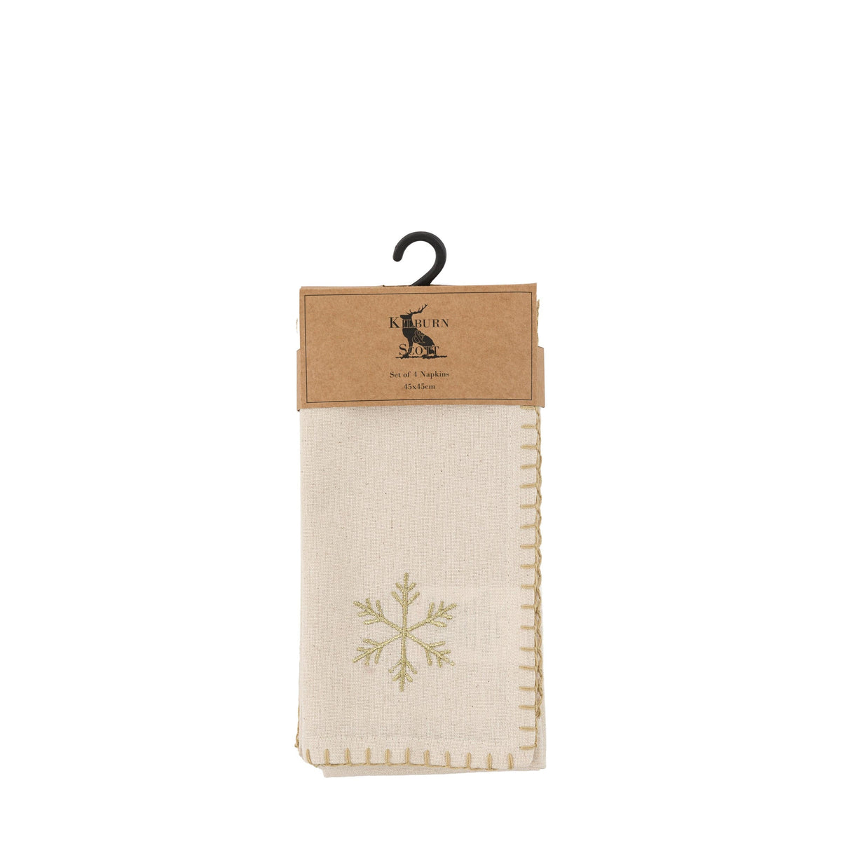 Bodhi Accessories Deco Luxe Snowflake Napkin 4pk House of Isabella UK