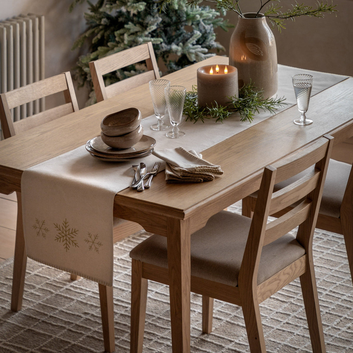 Bodhi Accessories Deco Luxe Snowflake Napkin 4pk House of Isabella UK