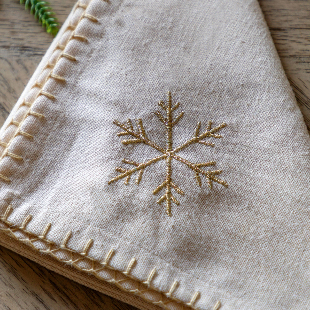 Bodhi Accessories Deco Luxe Snowflake Napkin 4pk House of Isabella UK