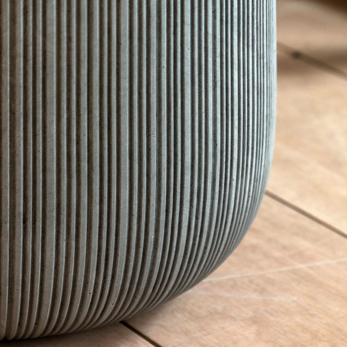 Bodhi Accessories Denia Ribbed Outdoor Planter Grey House of Isabella UK