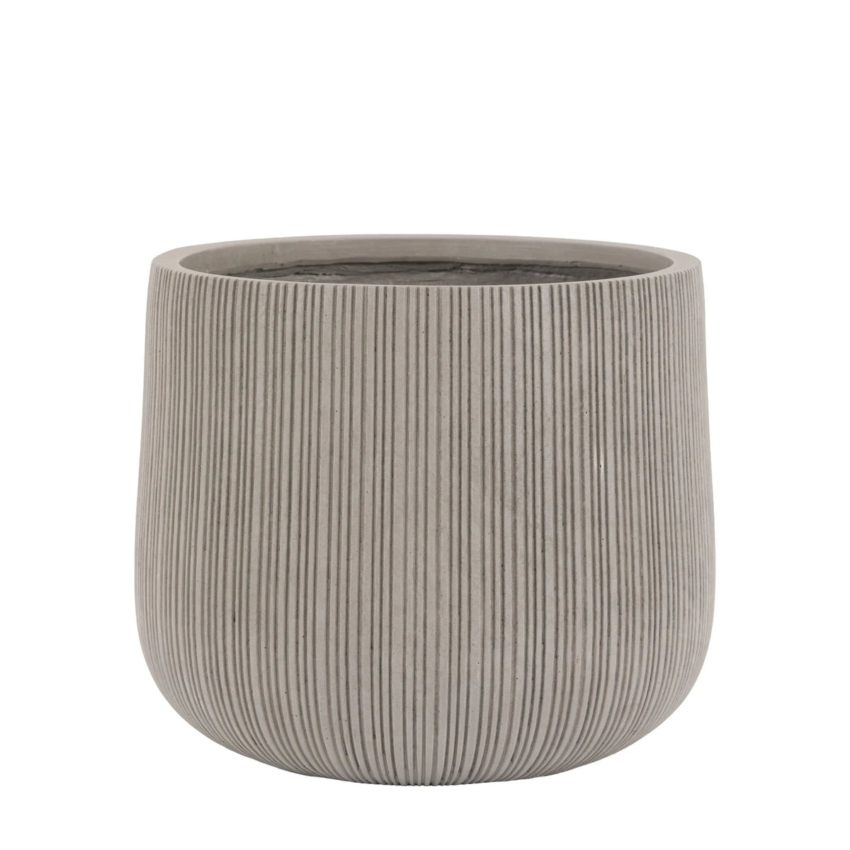 Bodhi Accessories Denia Ribbed Outdoor Planter Grey House of Isabella UK