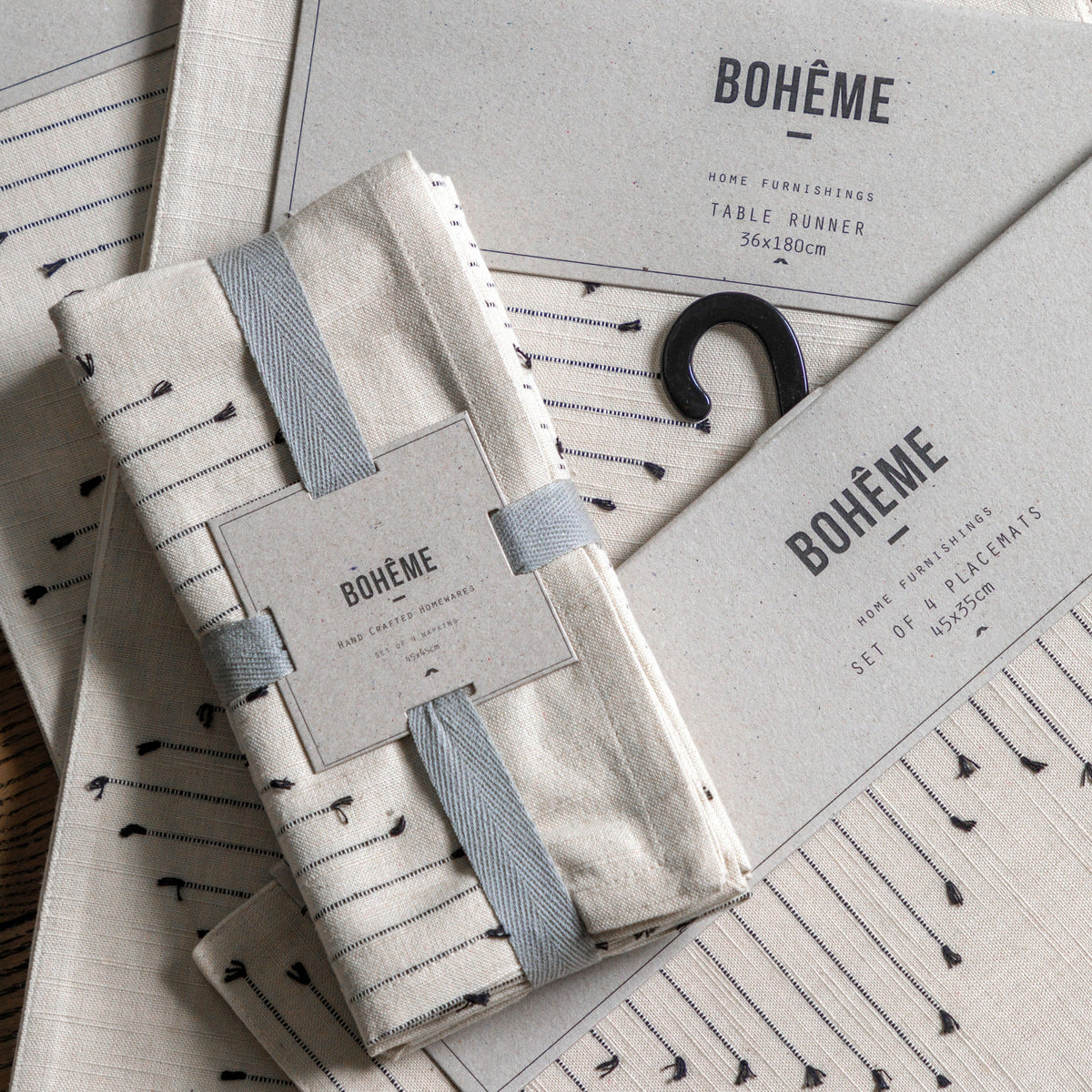 Bodhi Accessories Diamond Weave Napkin 4pk House of Isabella UK