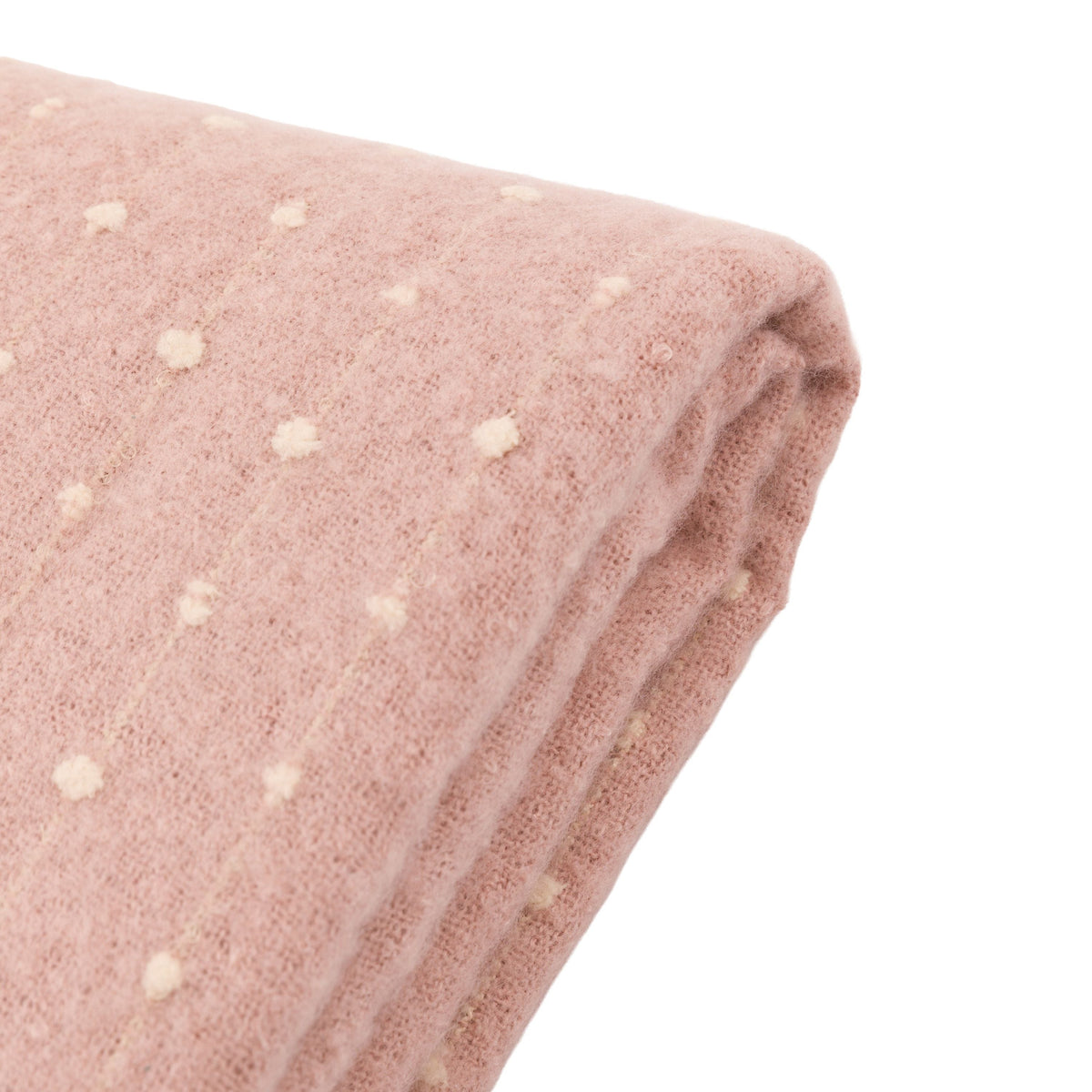 Bodhi Accessories Dottie Faux Mohair Throw Rose Pink House of Isabella UK