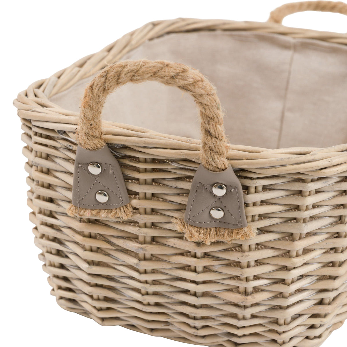 Bodhi Accessories Eden Oval Basket Handle Natural Set of 2 House of Isabella UK