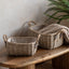 Bodhi Accessories Eden Oval Basket Handle Natural Set of 2 House of Isabella UK