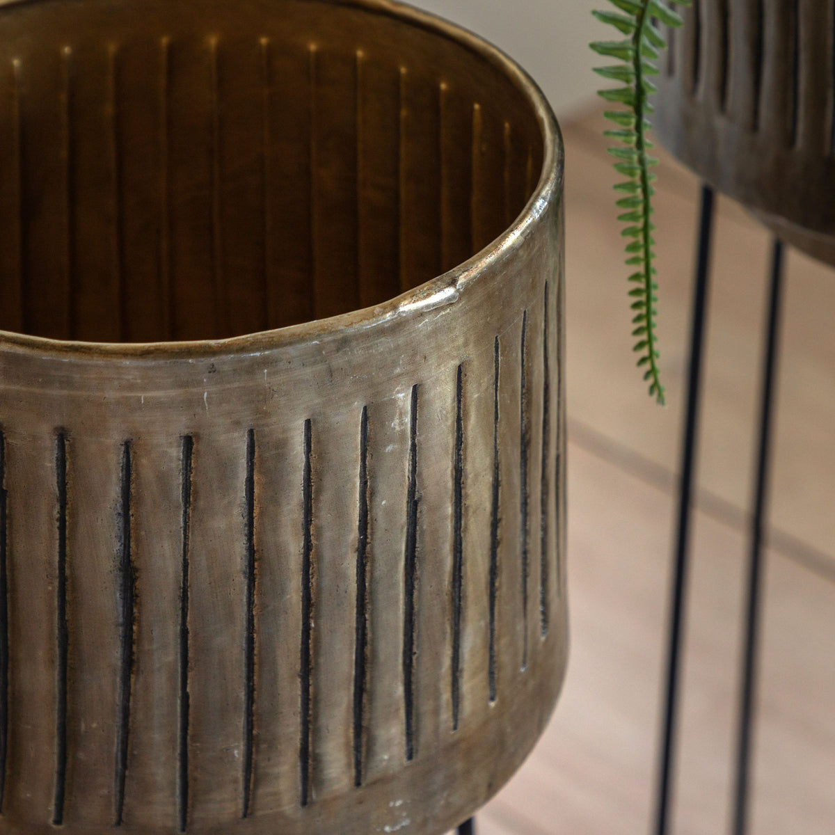 Bodhi Accessories Elda Planters Gold Set of 2 House of Isabella UK