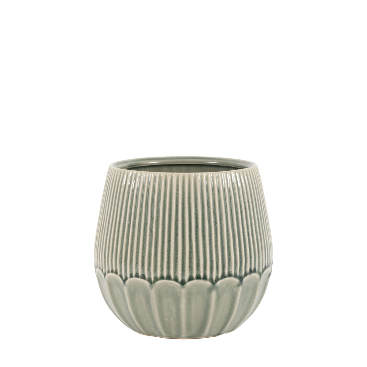 Bodhi Accessories Elia Ceramic Planter Green Large House of Isabella UK