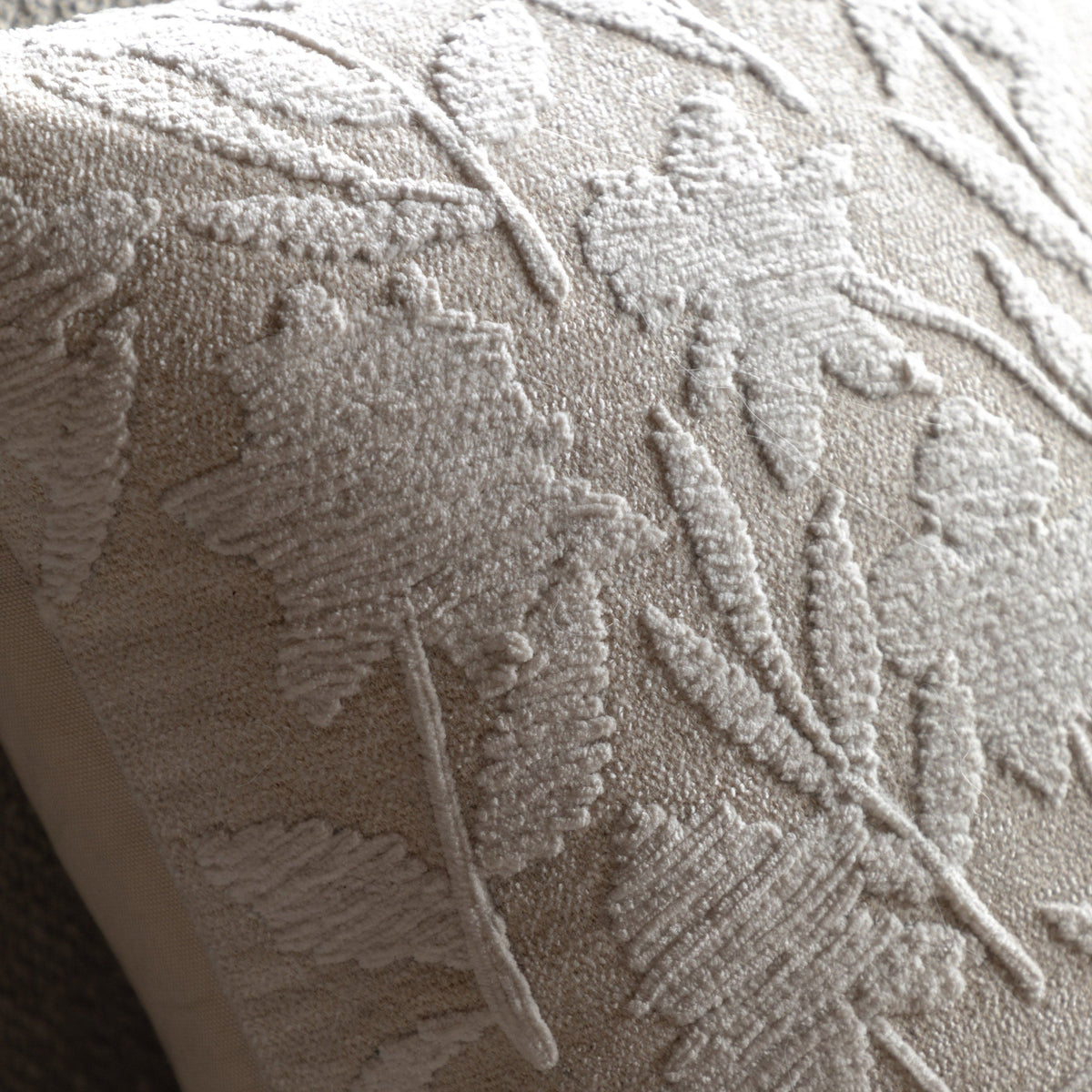 Bodhi Accessories Ewen Floral Cushion Taupe House of Isabella UK