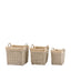 Bodhi Accessories Faden Square Lined Basket Natural Set of 3 House of Isabella UK