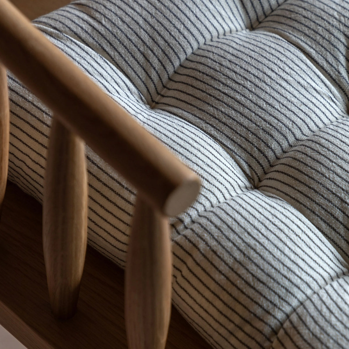 Bodhi Accessories Fairford Woven Stripe Seatpad Cream House of Isabella UK