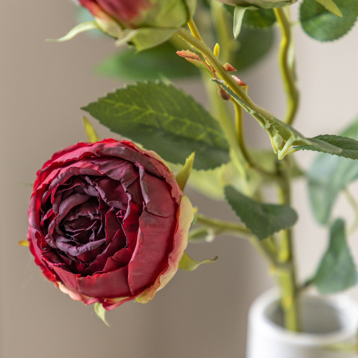 Bodhi Accessories Faux Stem Vintage Rose Claret 6pk House of Isabella UK