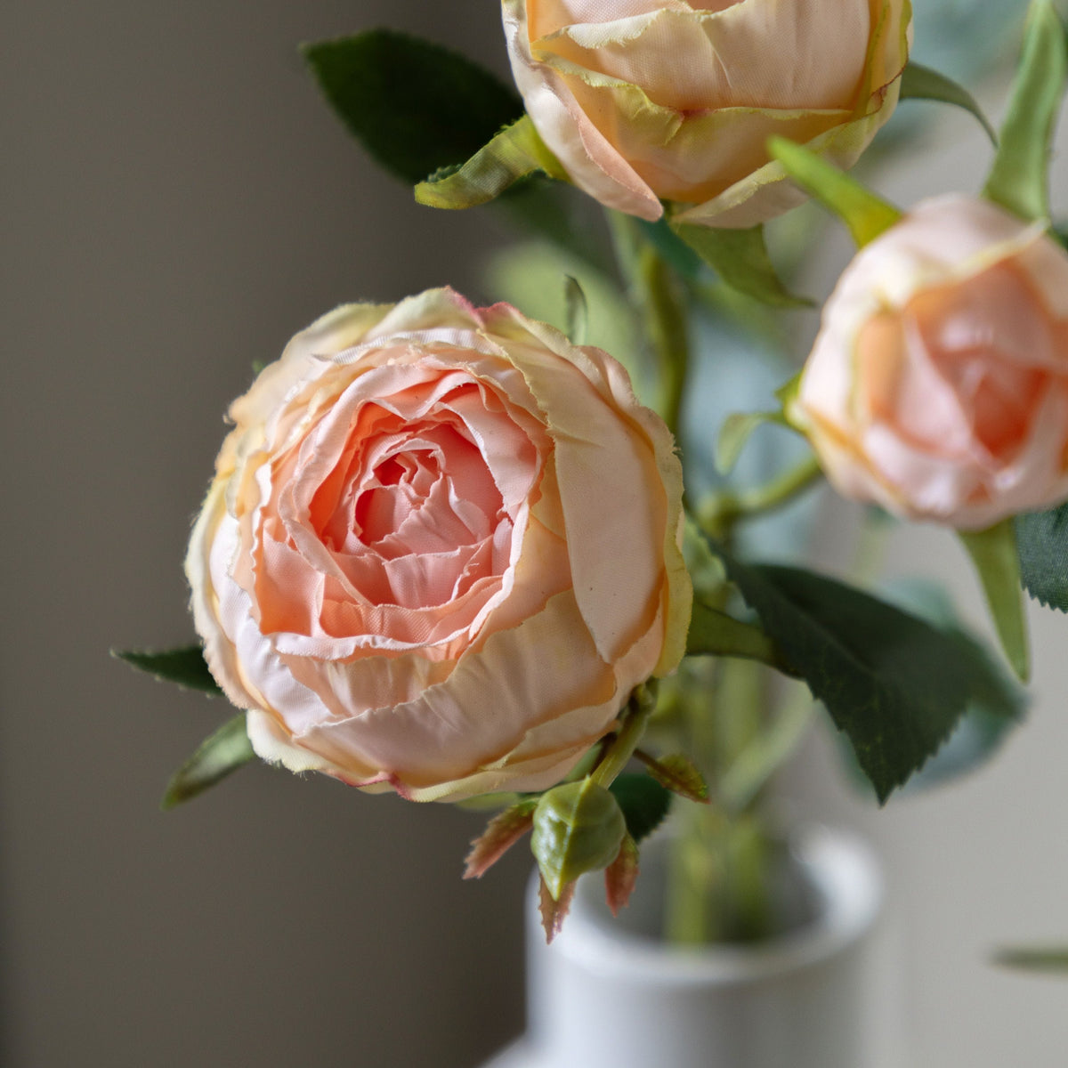 Bodhi Accessories Faux Stem Vintage Rose White 6pk House of Isabella UK