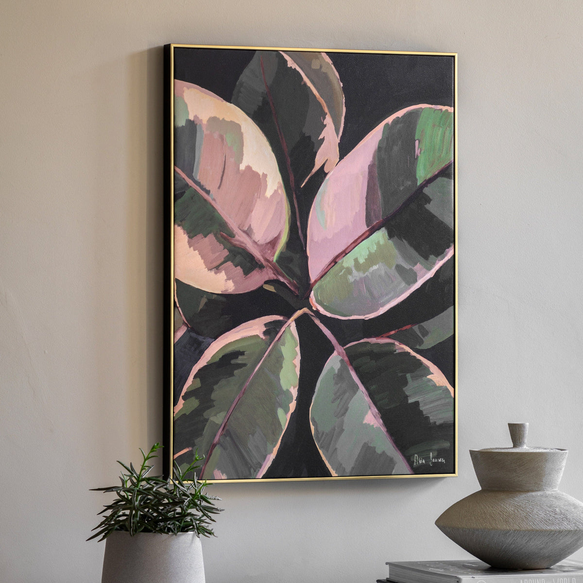 Bodhi Accessories Ficus Framed Canvas House of Isabella UK