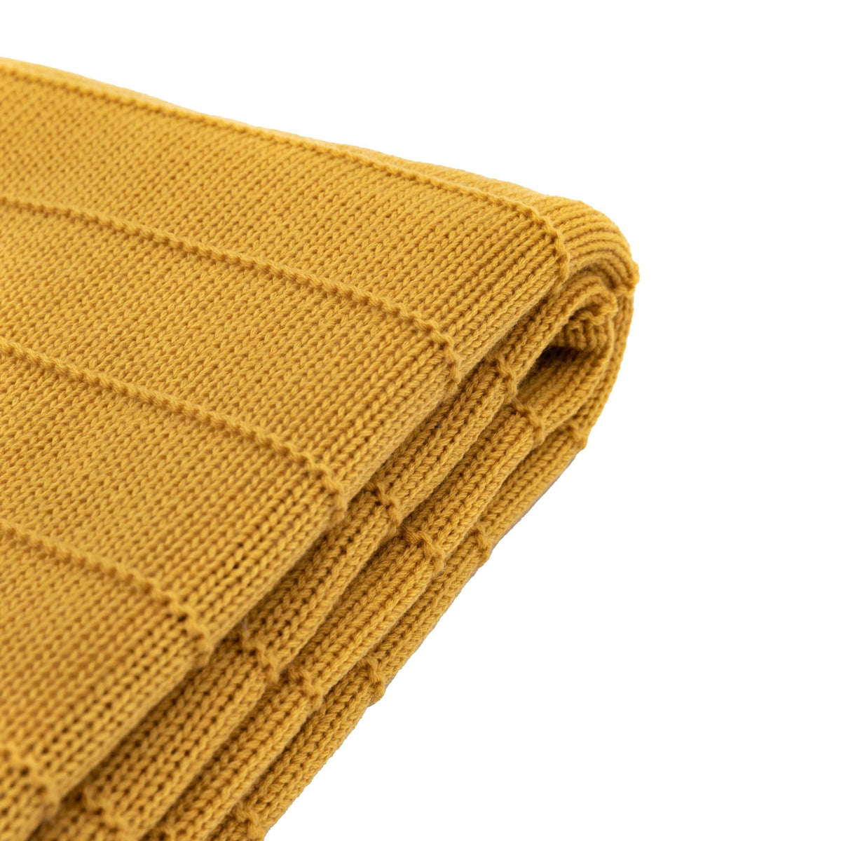 Bodhi Accessories Flo Knit Throw Mustard House of Isabella UK