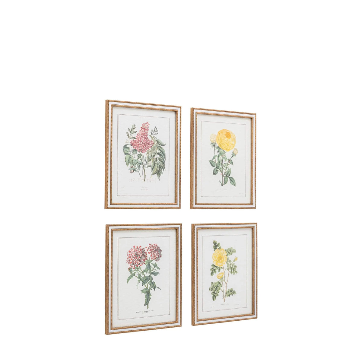 Bodhi Accessories Floral Quartet Framed Art Set of 4 House of Isabella UK