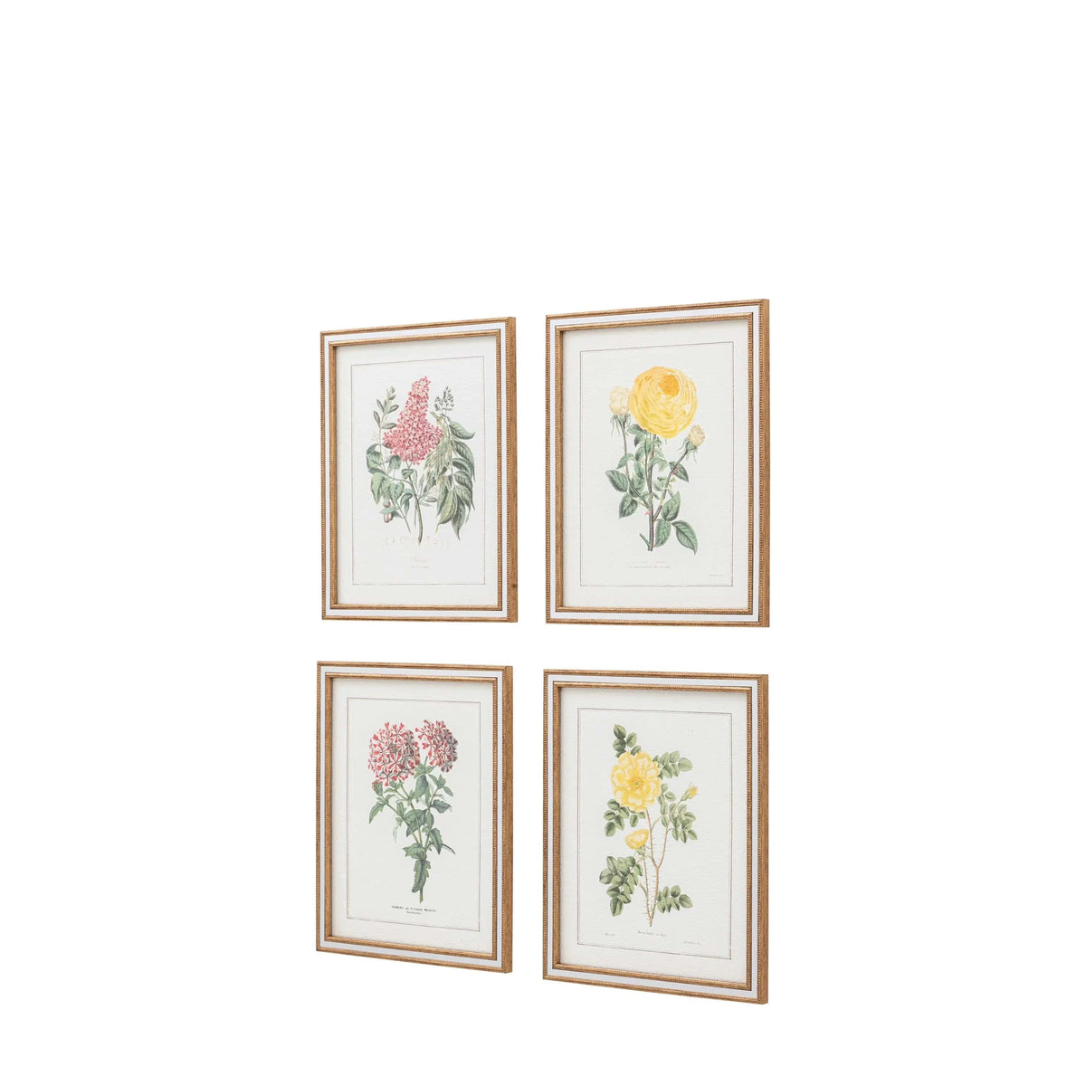 Bodhi Accessories Floral Quartet Framed Art Set of 4 House of Isabella UK