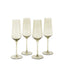 Bodhi Accessories Flute Glass Smokey Green 4pk House of Isabella UK