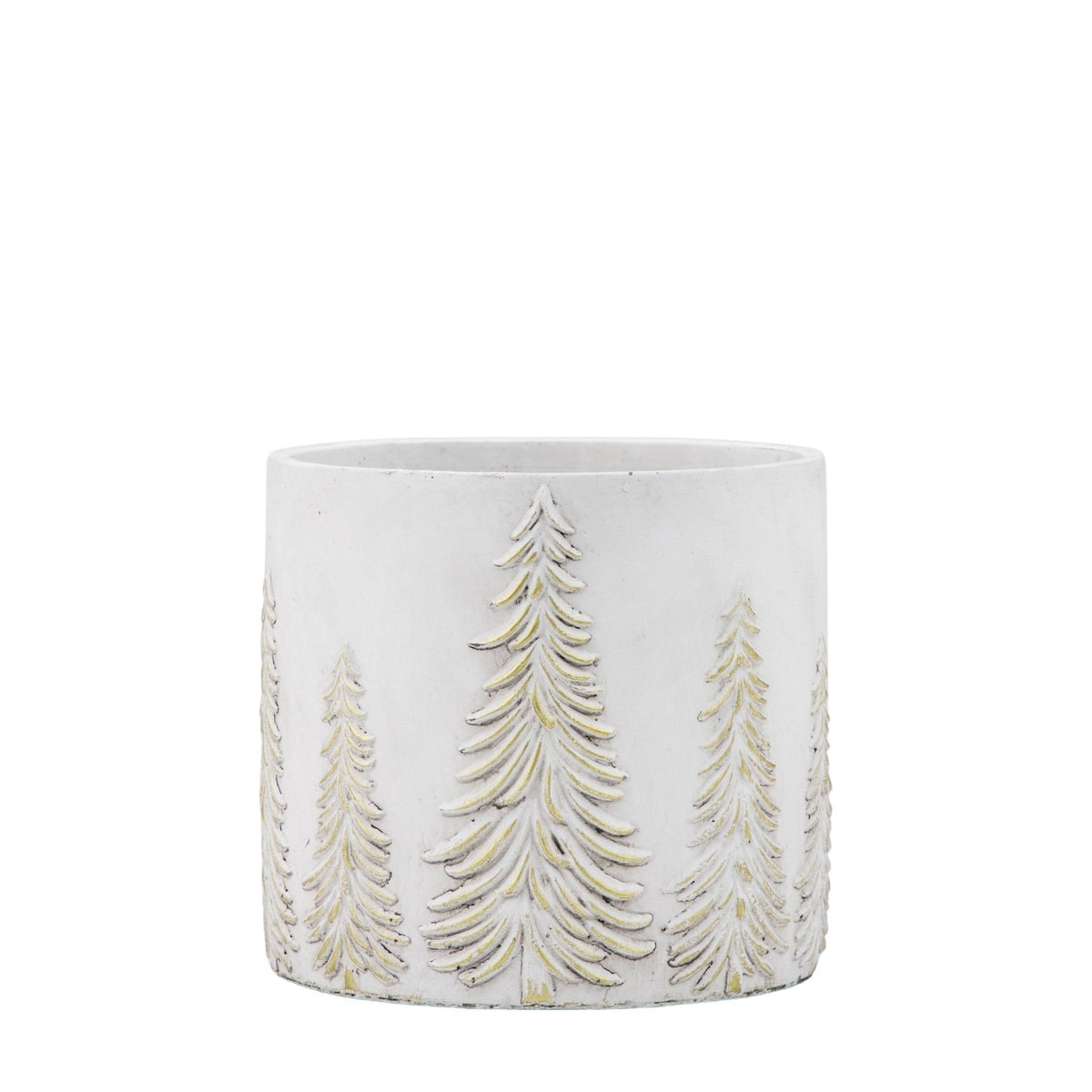 Bodhi Accessories Forest Planter White and Gold Medium House of Isabella UK