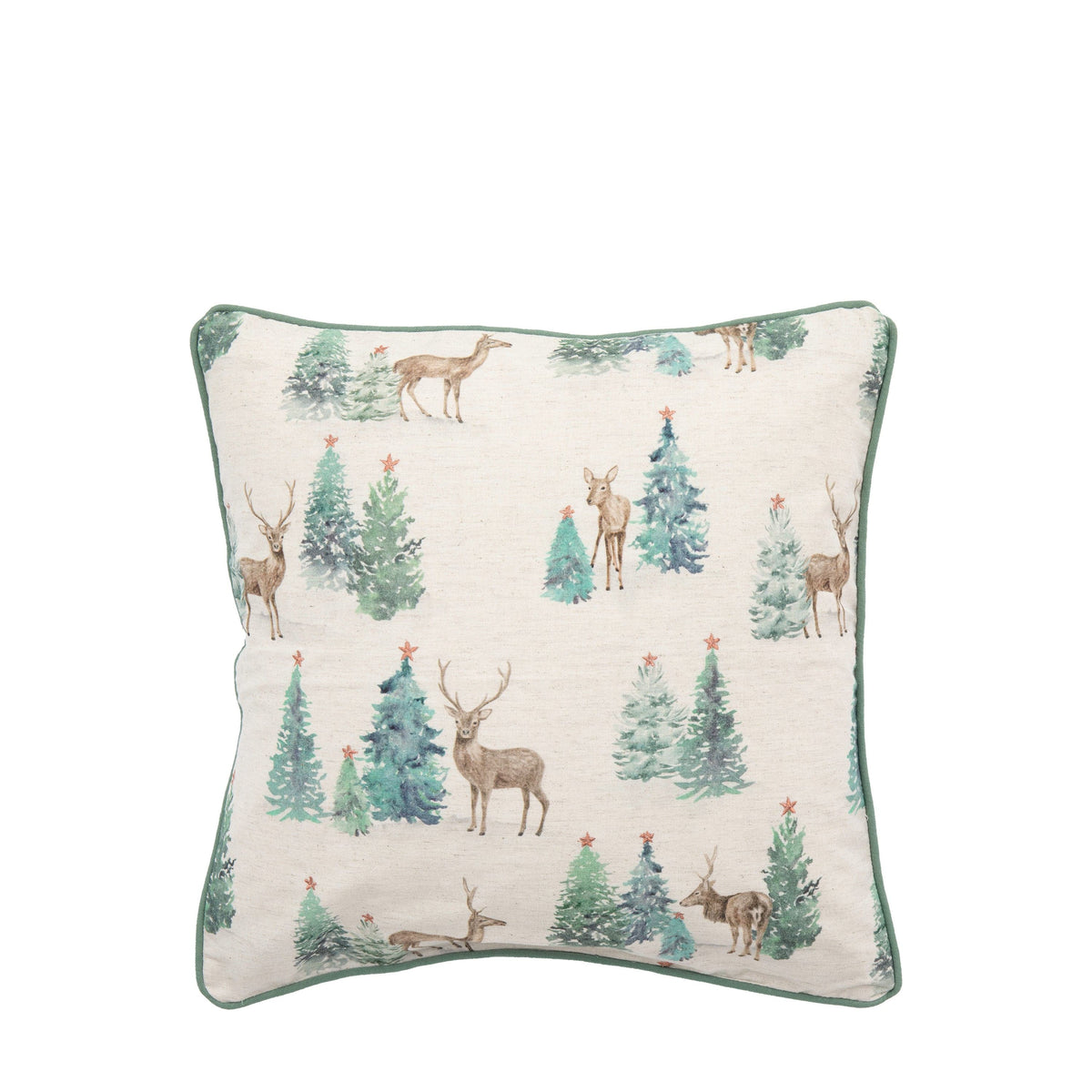 Bodhi Accessories Forest Stag and Deer Cushion House of Isabella UK