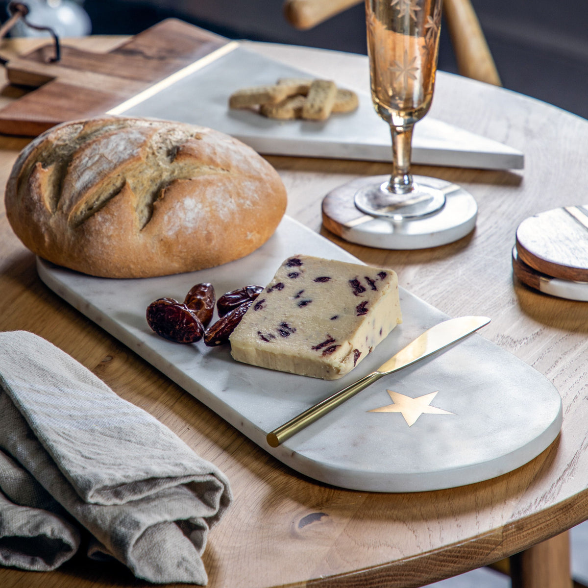 Formby Board Marble Brass Small.