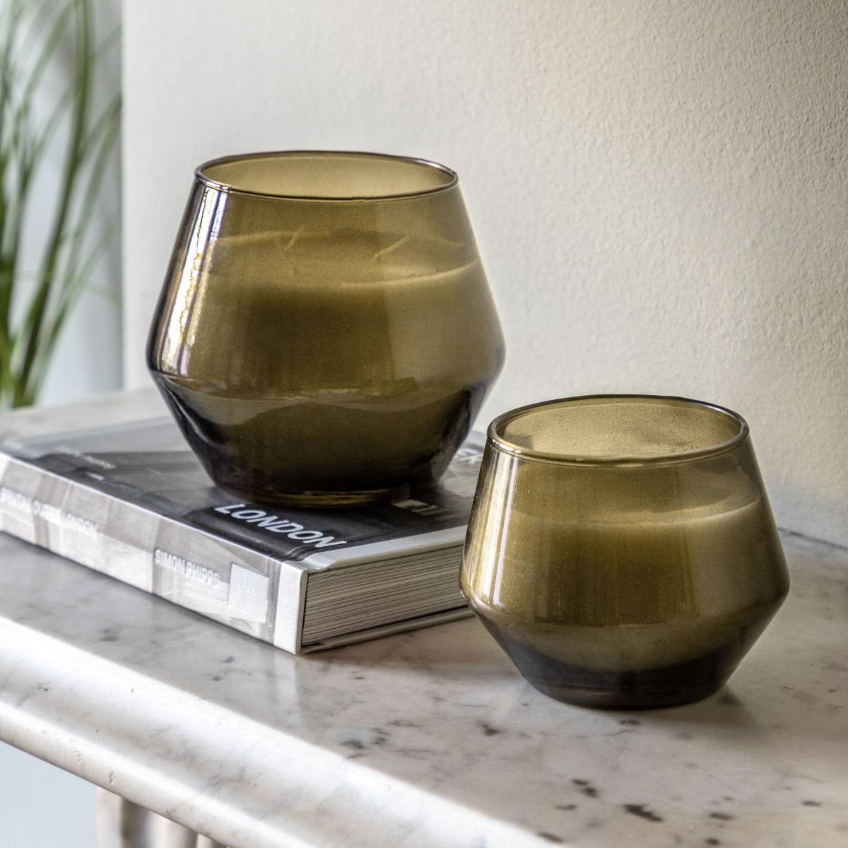 Bodhi Accessories Glass Filled Candle Lime Basil and Manderin 2pk House of Isabella UK