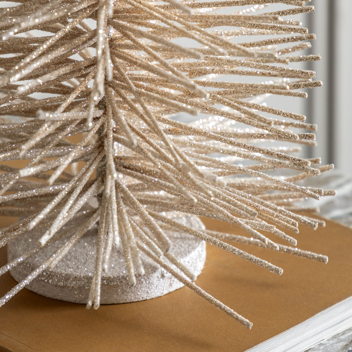 Bodhi Accessories Glittered Brush Tree Small White House of Isabella UK