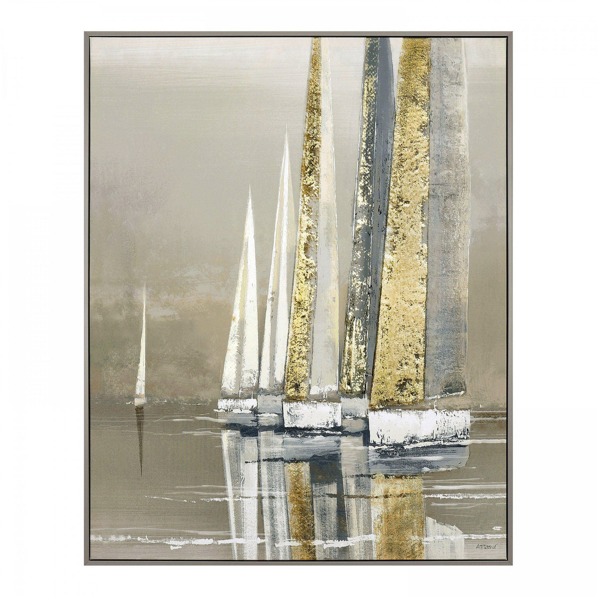 Bodhi Accessories Golden Sails Framed Canvas House of Isabella UK