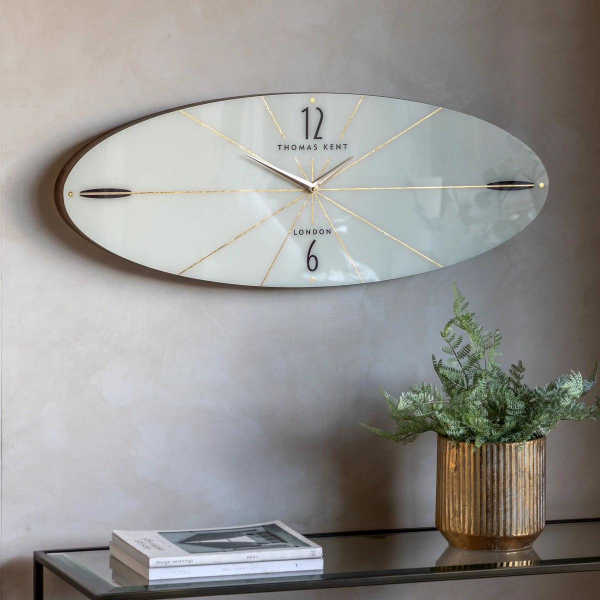 Bodhi Accessories Greenwich Ellipse Wall Clock Snow White House of Isabella UK