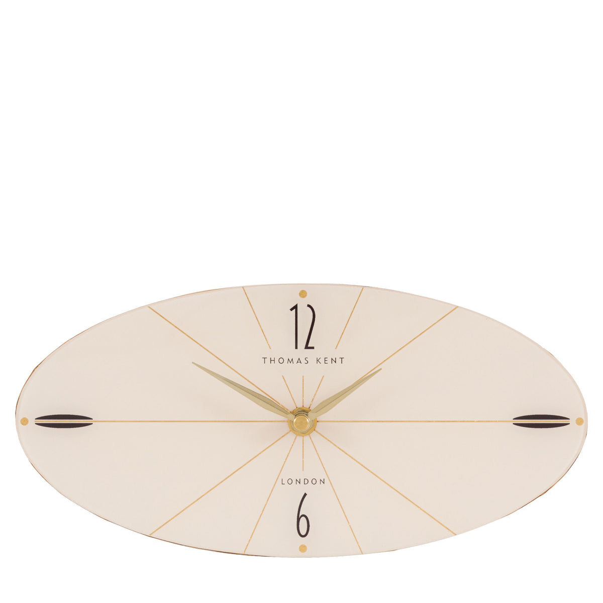 Bodhi Accessories Greenwich Mantel Clock Oak Stripe 11 inches House of Isabella UK