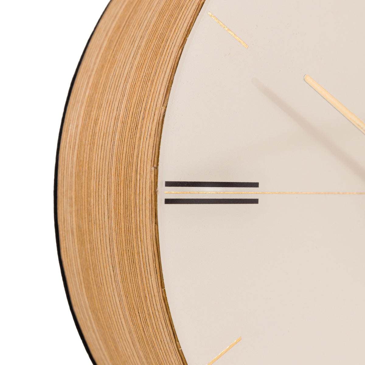 Bodhi Accessories Greenwich Mantel Clock Oak Stripe 8 inches House of Isabella UK