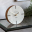 Bodhi Accessories Greenwich Mantel Clock Oak Stripe 8 inches House of Isabella UK