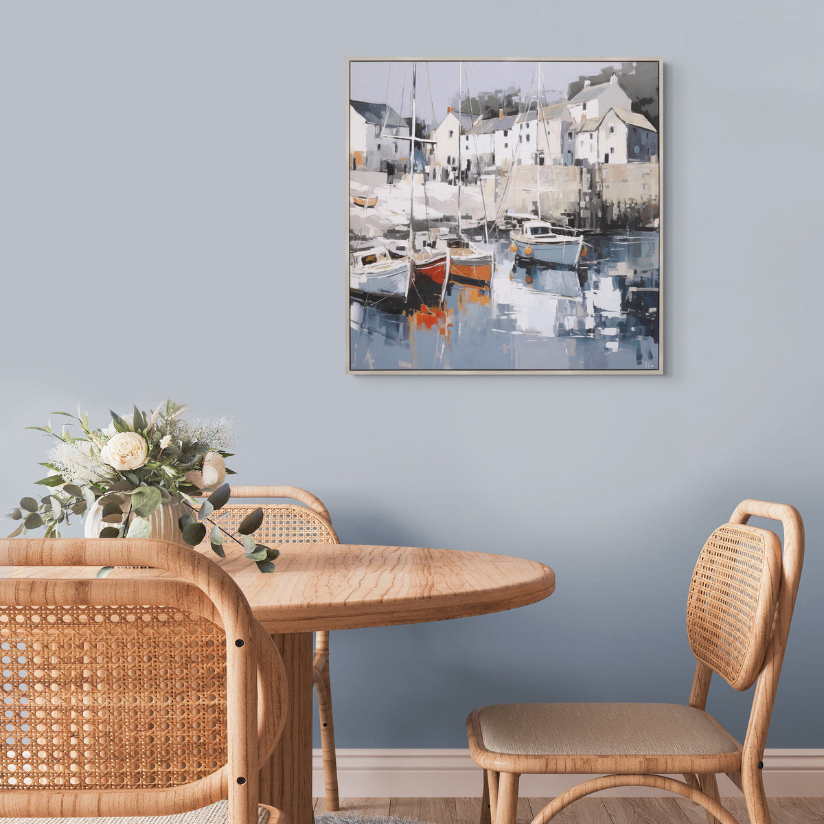 Bodhi Accessories Harbour Haven Framed Canvas House of Isabella UK