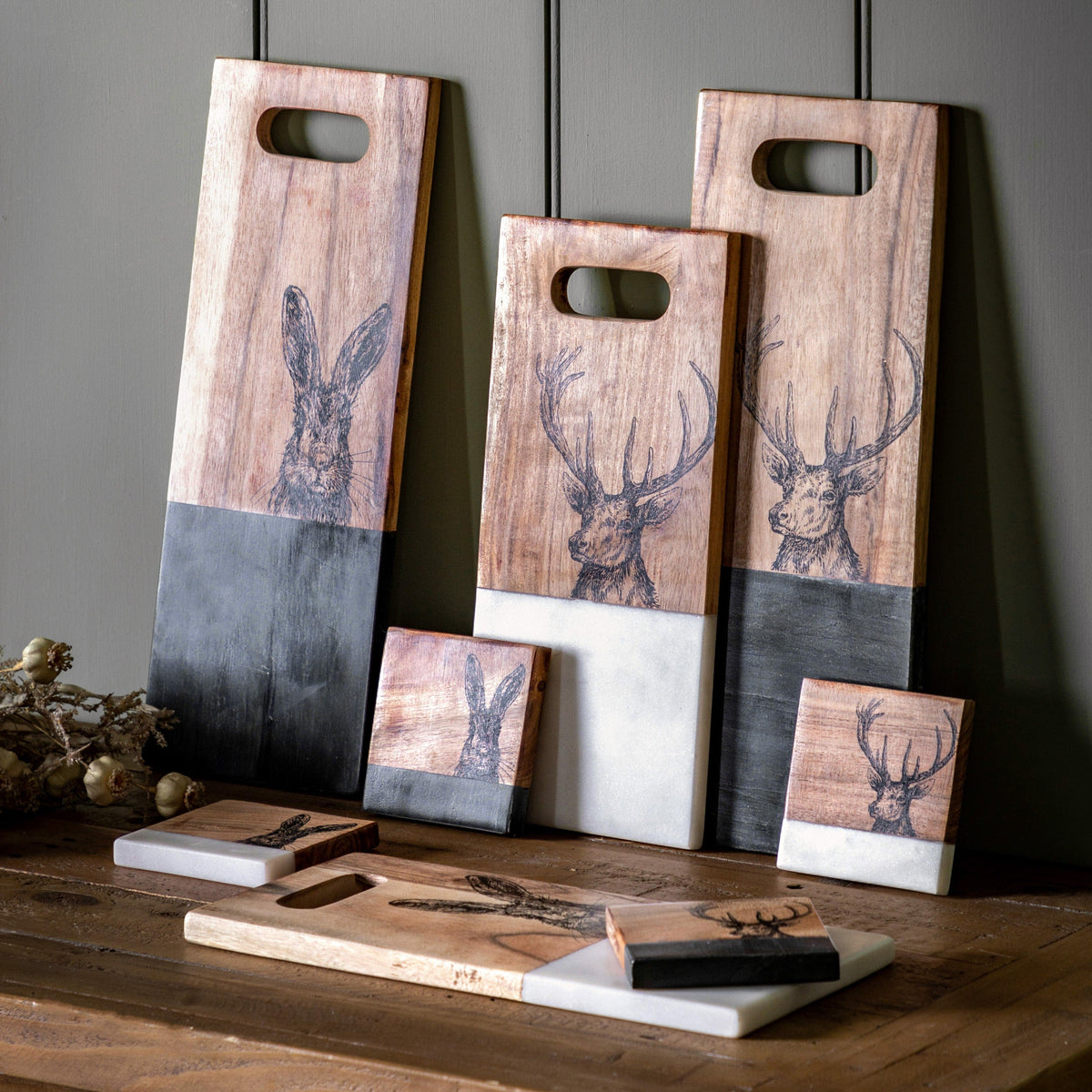 Bodhi Accessories Hare Board Small White Marble House of Isabella UK