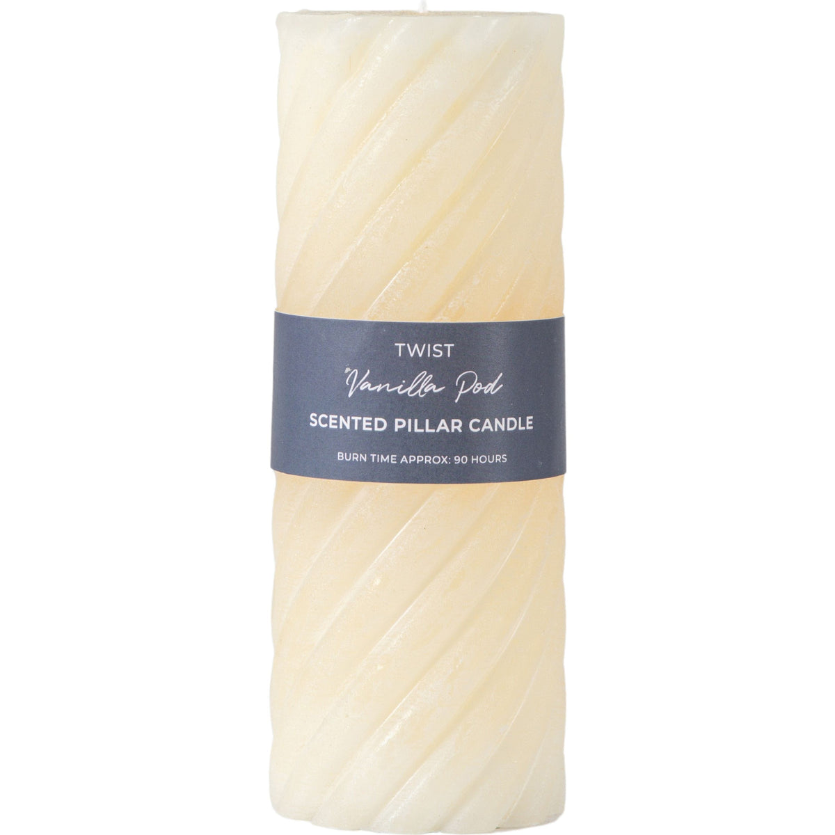 Heathwaite Pillar Candle Twist Ivory Large.