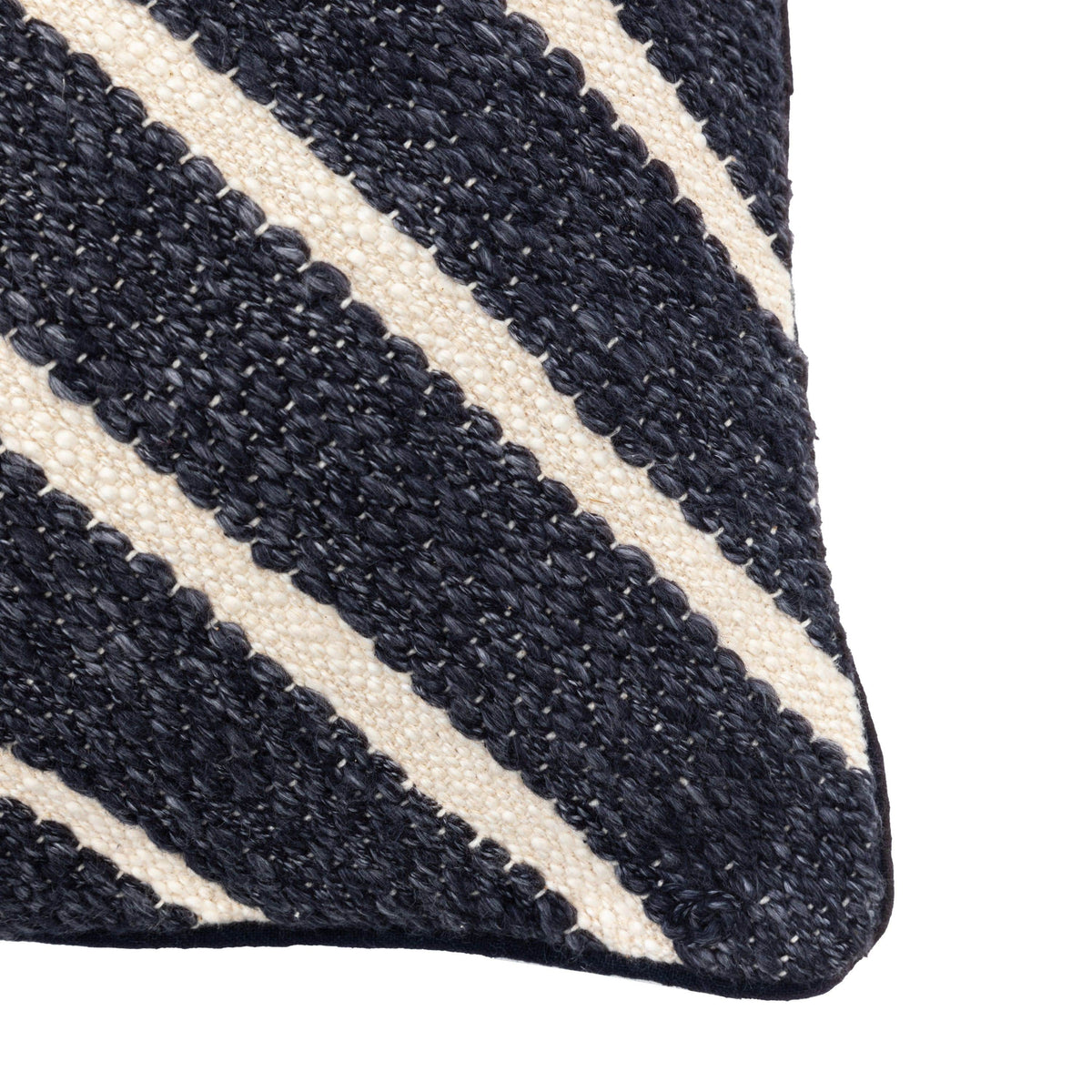 Hemsby Stripe Woven Cushion Ink.