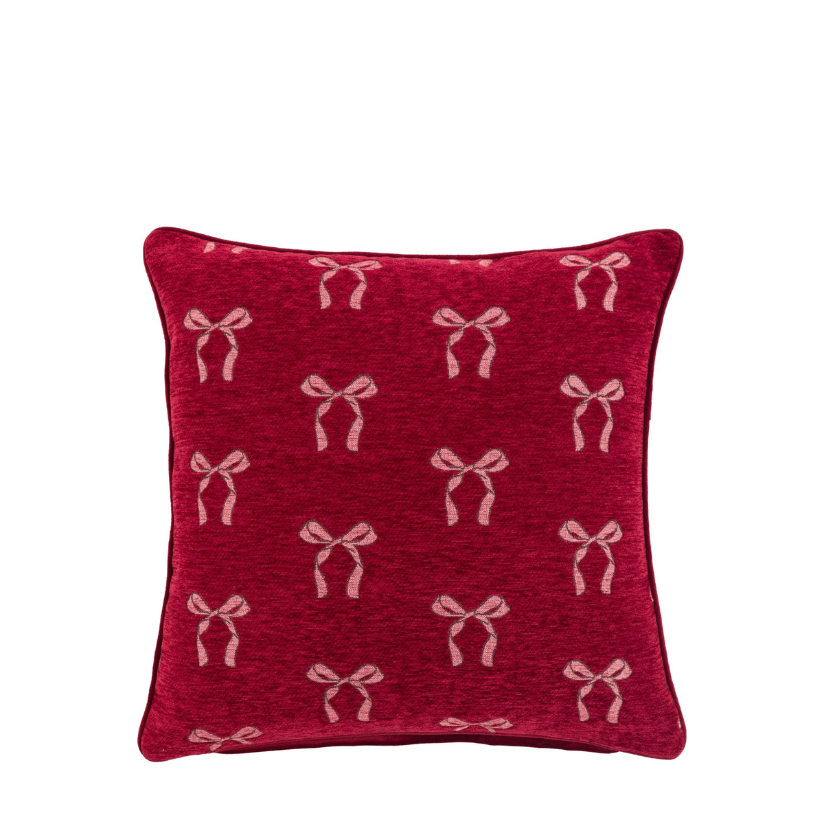 Bodhi Accessories Heritage Bow Chenille Cushion House of Isabella UK