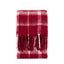 Bodhi Accessories Heritage Check Faux Mohair Throw Red House of Isabella UK